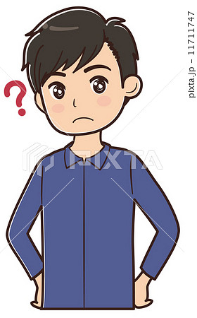 疑問を持つ男性 疑問を持つ男性 11711747