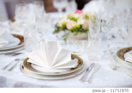 Table set for an event party or wedding reception 11712970