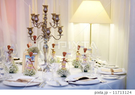 Table setting for an event party Table setting for an event party 11713124