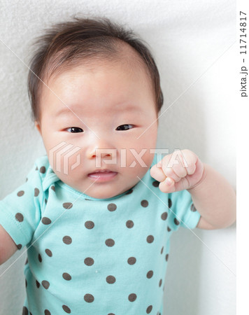 Funny baby smile face close up 11714817