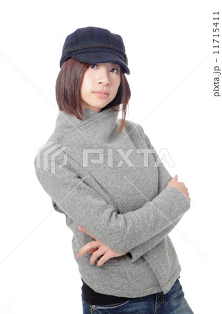 Cool young girl with blue jeans 11715411