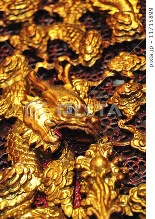 Dragon Carving at Man Mo Temple, Hong Kong 11715899