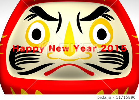 Face Of Lucky Daruma Doll With Greeting 11715990
