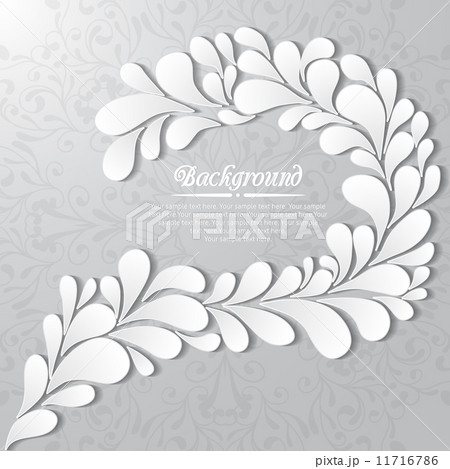 Abstract floral background with drops and leaves 11716786