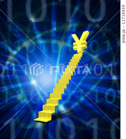 円への階段と株価チャート 11716939