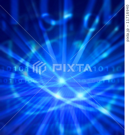 インターネット空間にデジタル／背景 11716940