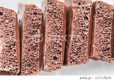 porous chocolate on a plate 11717629