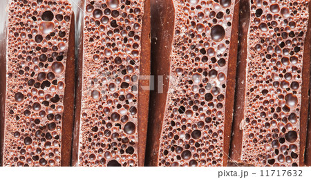 Aerated porous chocolate as a background 11717632