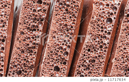 Aerated porous chocolate as a background 11717634