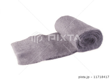 Gray woolen scarf  Gray woolen scarf  11718417