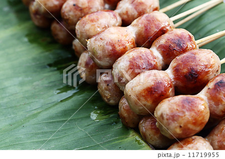 thai sausage on street food market, thailand thai sausage on street food market, thailand 11719955