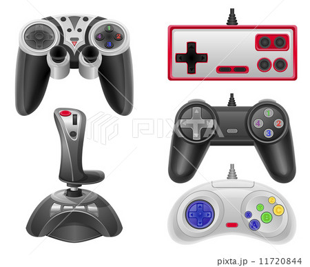 set icons joysticks for gaming consoles vector illustration EPS 11720844