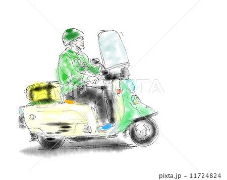 スクーターのイラスト スクーターのイラスト 11724824