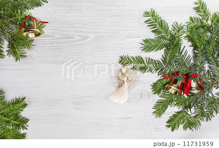 Christmas background, decoration on a wooden board. Christmas background, decoration on a wooden board. 11731959