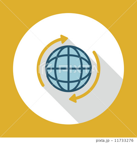 Globe flat icon with long shadow Globe flat icon with long shadow 11733276