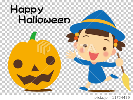 Pumpkin and a girl 11734459