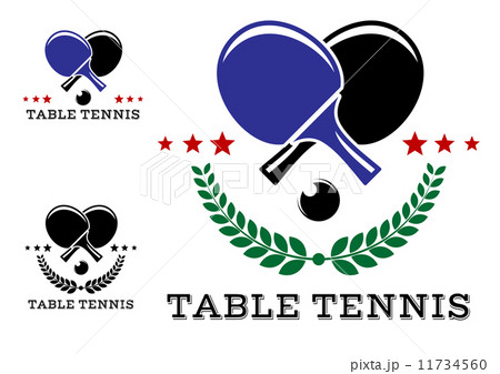 Set of table tennis emblems Set of table tennis emblems 11734560