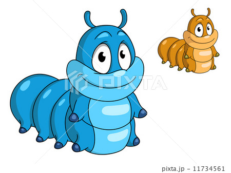 Cartoon caterpillar insect 11734561