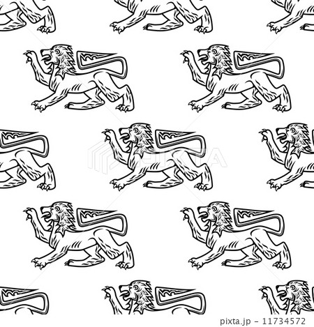 Great heraldic lion seamless Great heraldic lion seamless 11734572