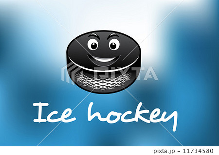 Cartoon ice hockey puck 11734580
