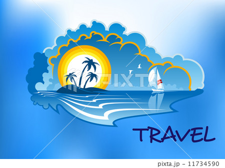 Tropical beach landscape 11734590
