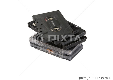 stack of compact cassettes isolated on white background 11739701