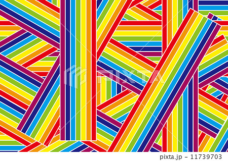 背景壁紙 虹 虹線 七色 レインボー のイラスト素材
