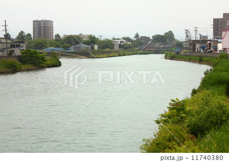 青森・甲田橋から堤川と駒込川の分岐点 11740380