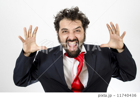 Crazy Man Letting Out Frustration 11740436