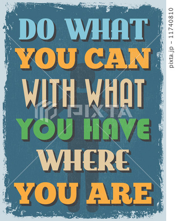 Retro Vintage Motivational Quote Poster. Vector illustration 11740810