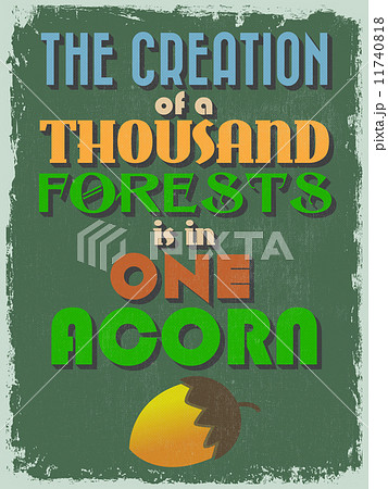 Retro Vintage Motivational Quote Poster. Vector illustration 11740818