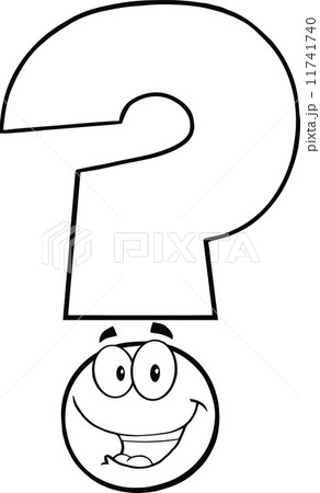 Black and White Happy Question Mark 11741740