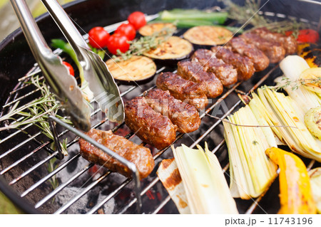 grilled kebab and vegetables 11743196