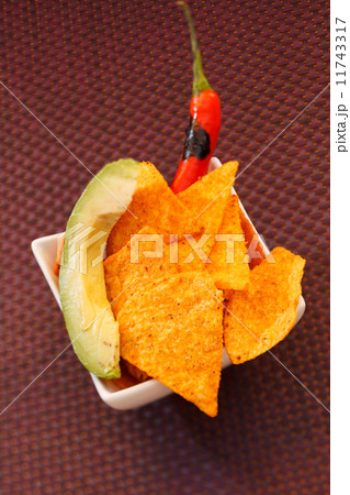 tortilla with chili and avocado 11743317