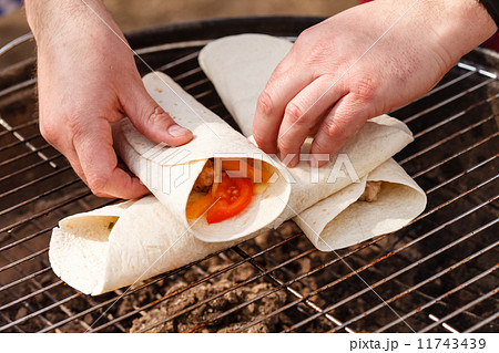 chef making tortilla chef making tortilla 11743439