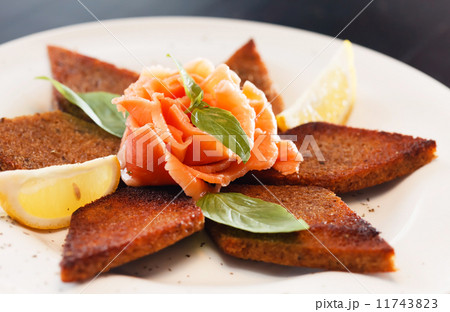 appetizer with salmon appetizer with salmon 11743823