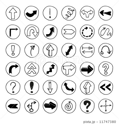 Doodle arrow buttons. 11747380