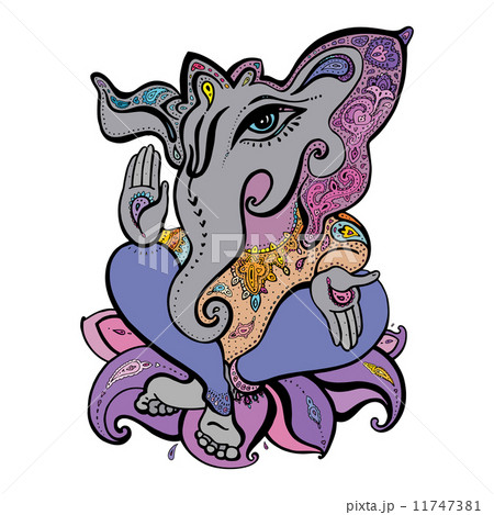 Ganesha Hand drawn illustration. 11747381
