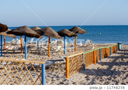tunisian beach in morning without people 11748256