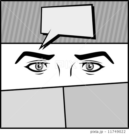 Comic Page with Eyes and Bubble. Vector 11749022