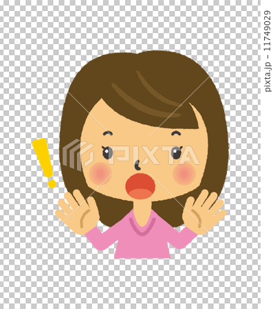 女性　驚く 11749029