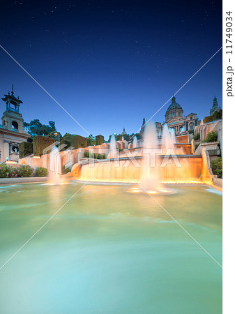 night view of Magic Fountain in Barcelona night view of Magic Fountain in Barcelona 11749034