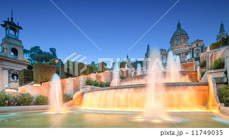 night view of Magic Fountain in Barcelona 11749035