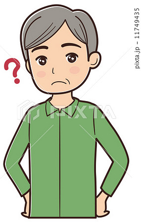 疑問を持つシニア 疑問を持つシニア 11749435