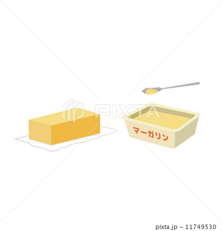 バター マーガリンのイラスト素材