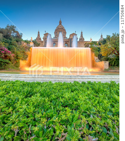 night view of Magic Fountain in Barcelona 11750684