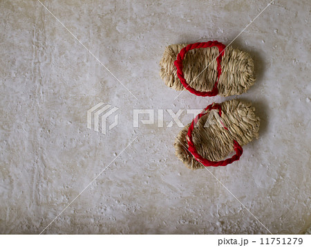 餅踏みわらじの写真素材