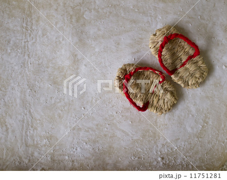 餅踏みわらじの写真素材