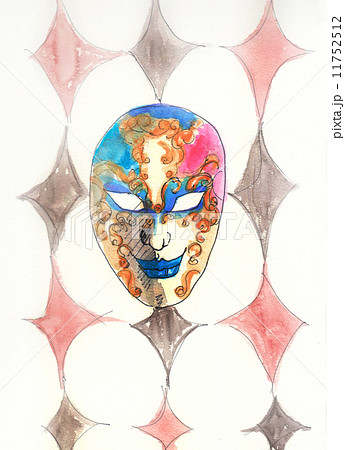 マスカレード マスク 仮面舞踏会 仮面 変装 コスプレ パーティーマスク 模様 装飾 デコラテ のイラスト素材