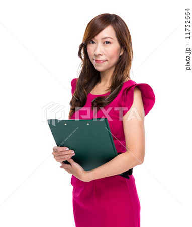 Business woman with clipboard Business woman with clipboard 11752664